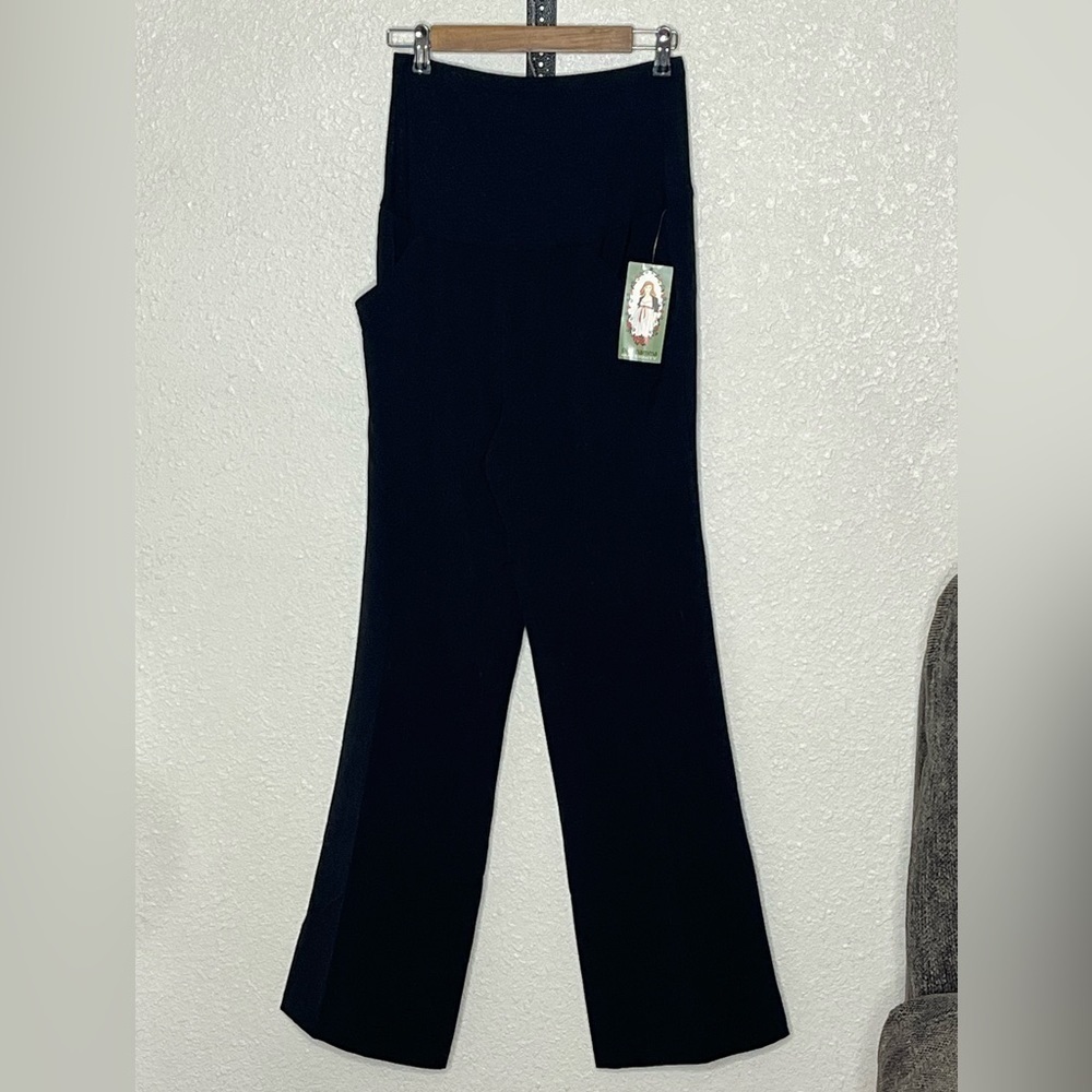 NWT Oh!Mamma Maternity Black Dress Pants Sz Med